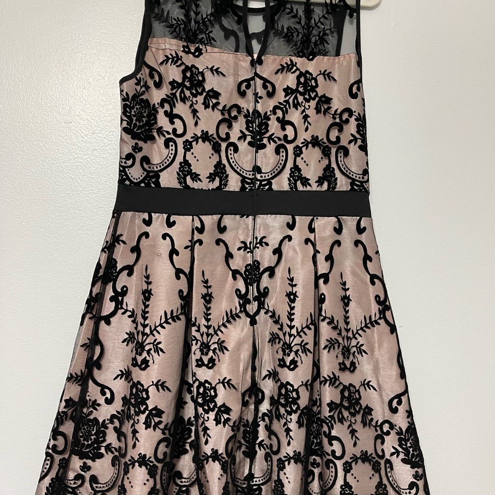 DRESSBARN ROZ & ALI Black & Blush Lace Dress - Picture 4 of 12